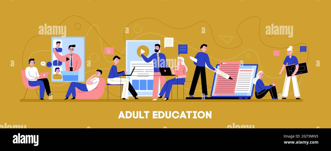 Adult Learning Vector