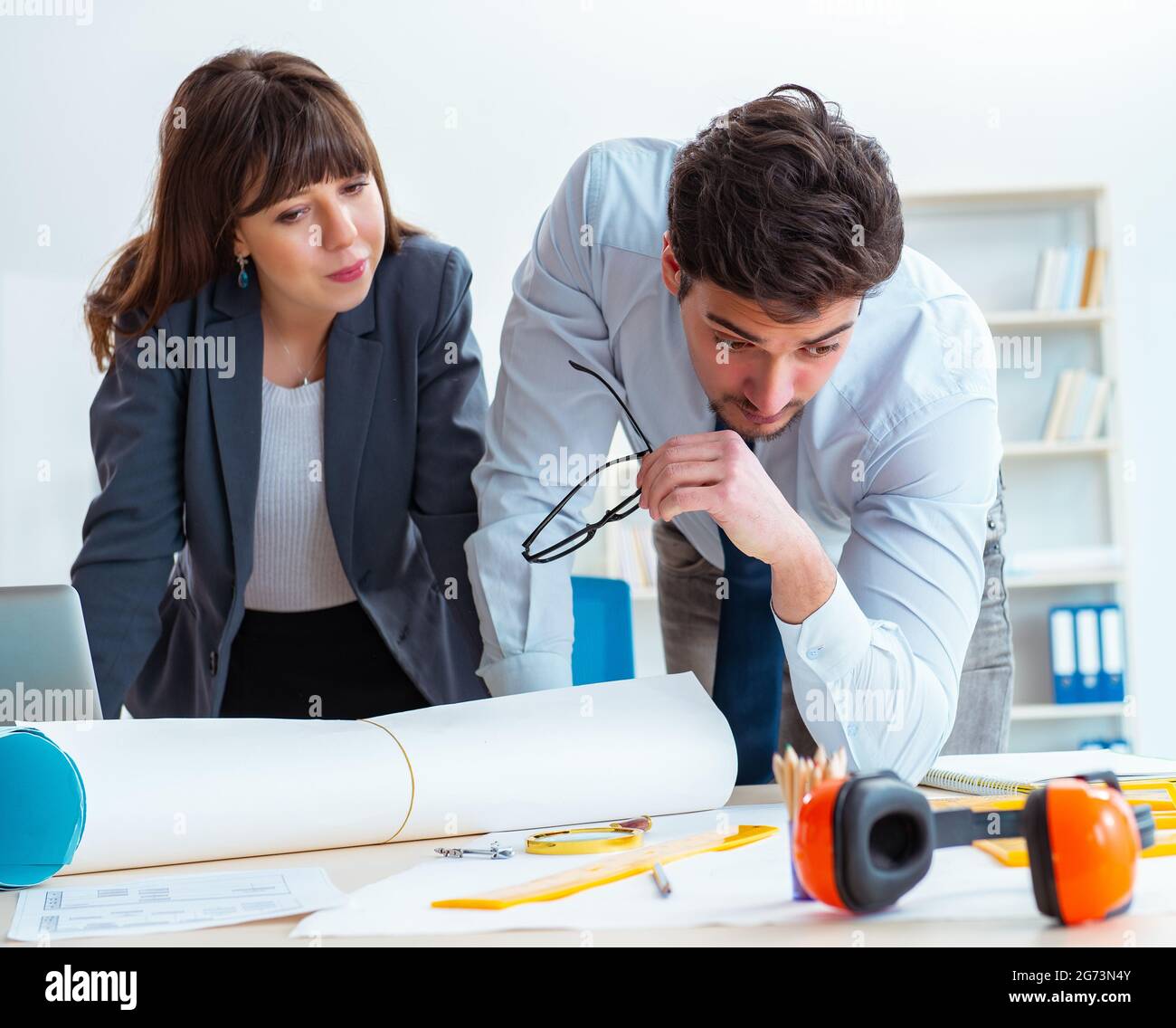 The engineers working on new project Stock Photo - Alamy