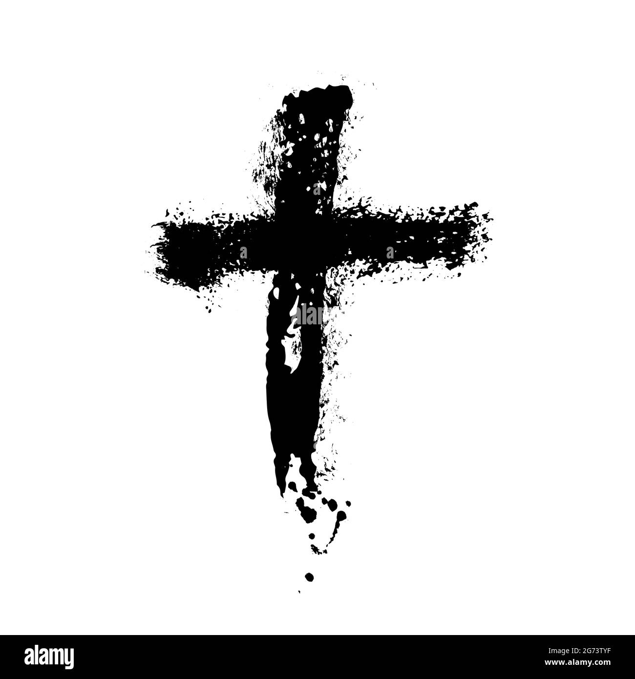 Black blotted cross. Vector illustration Stock Vector Image & Art Alamy