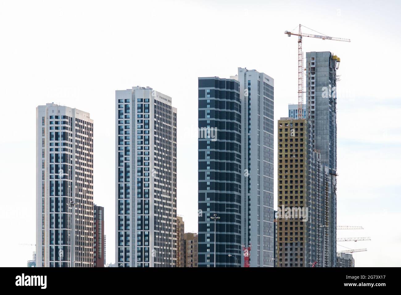 Several tall modern skyscrapers hi-res stock photography and images - Alamy