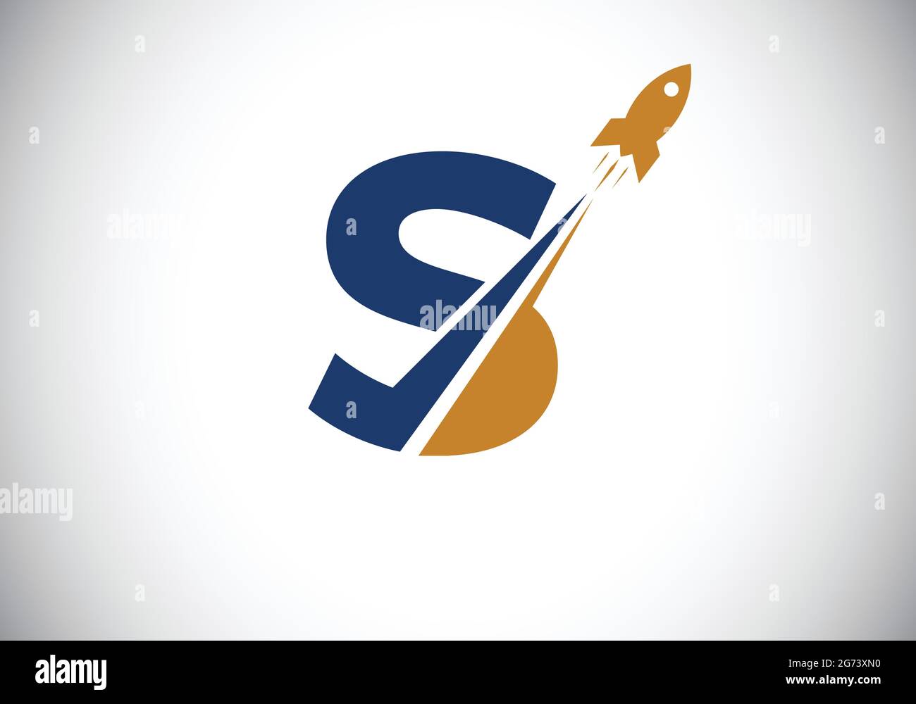 Initial S monogram letter alphabet with a Rocket logo design. Rocket ...