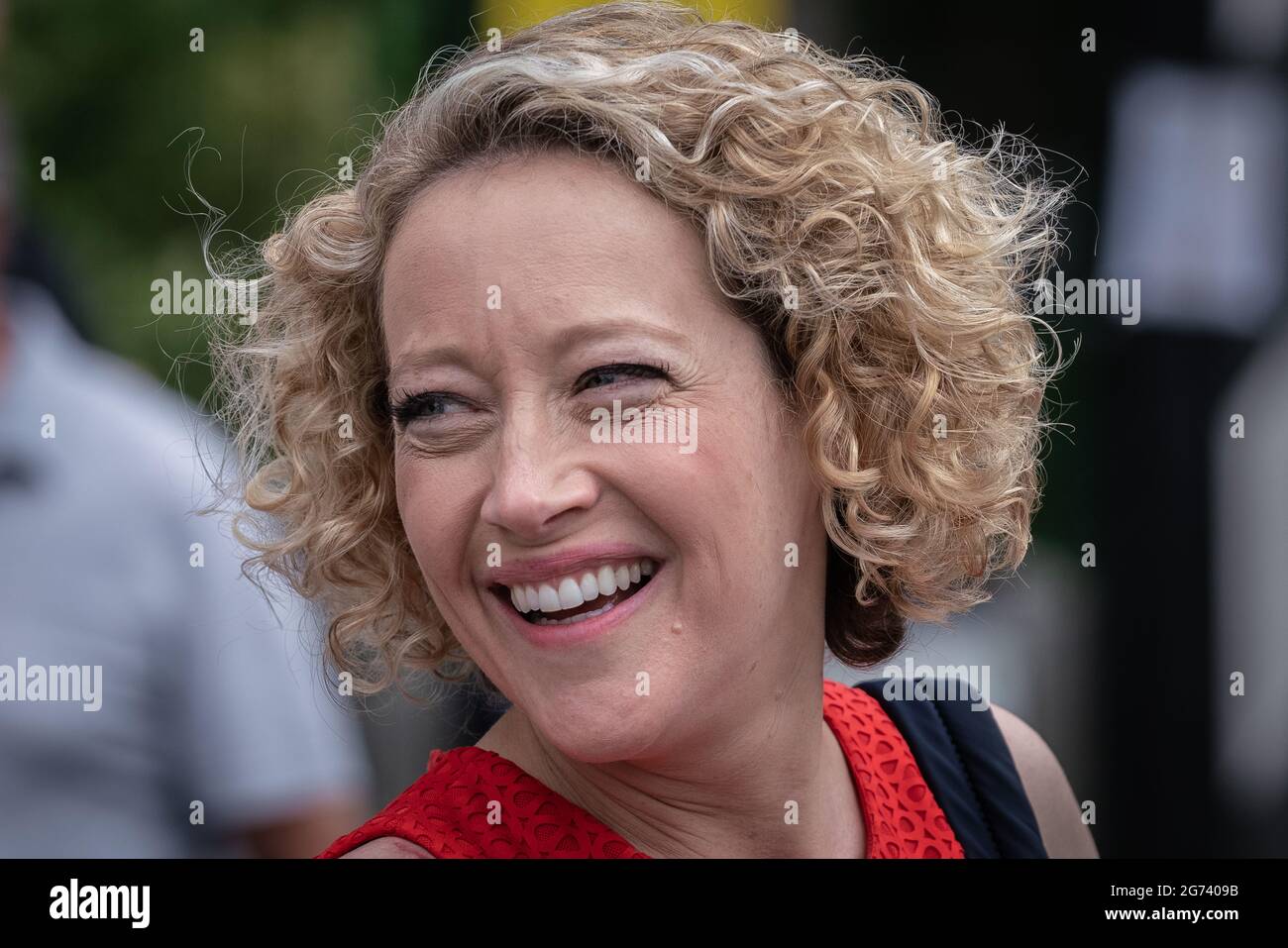 EURO 2020 Cathy Newman from Channel 4 News arrives in Wembley ahead of