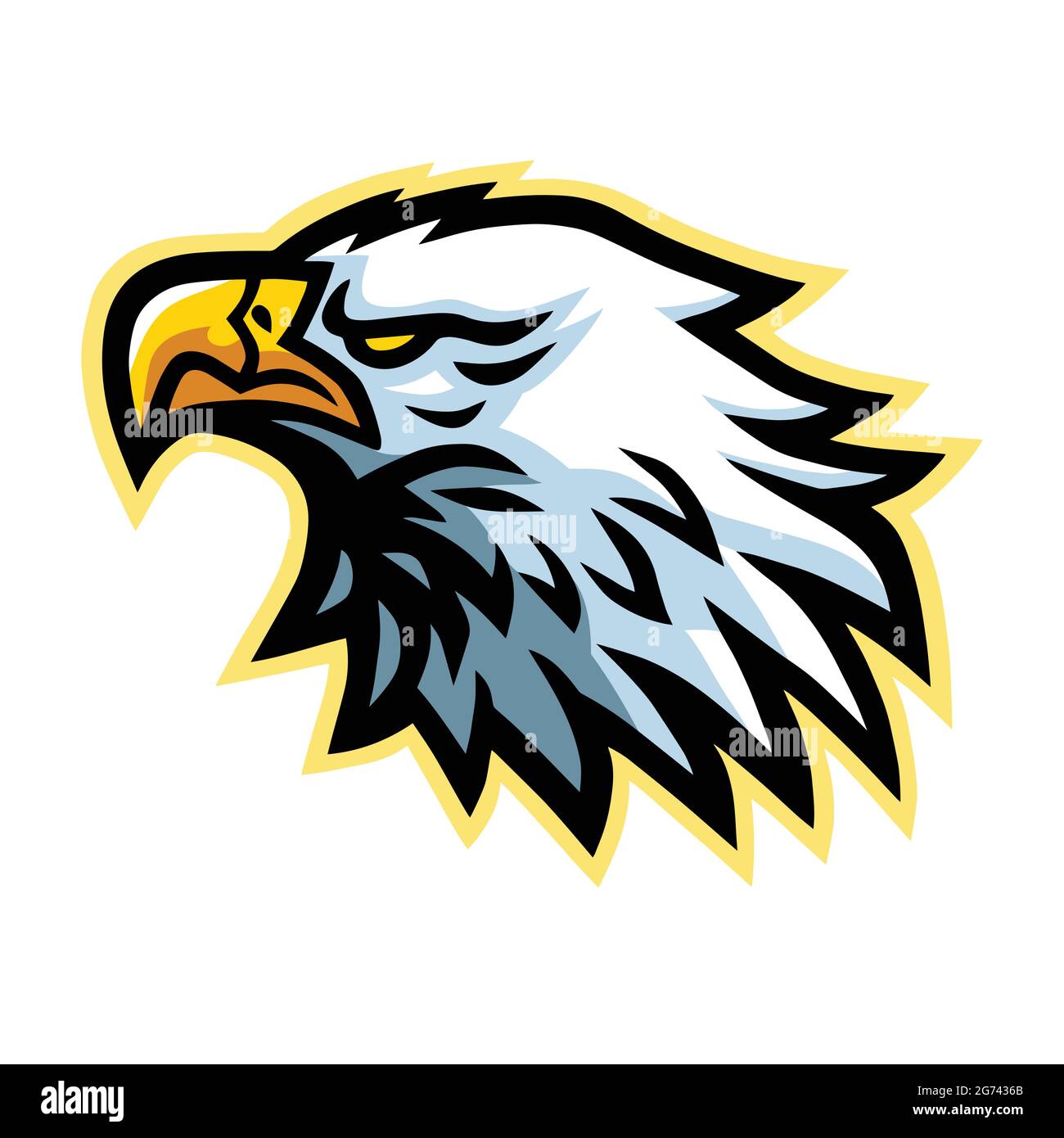 Modelo de vetor de logotipo de jogo de mascote de esports eagles