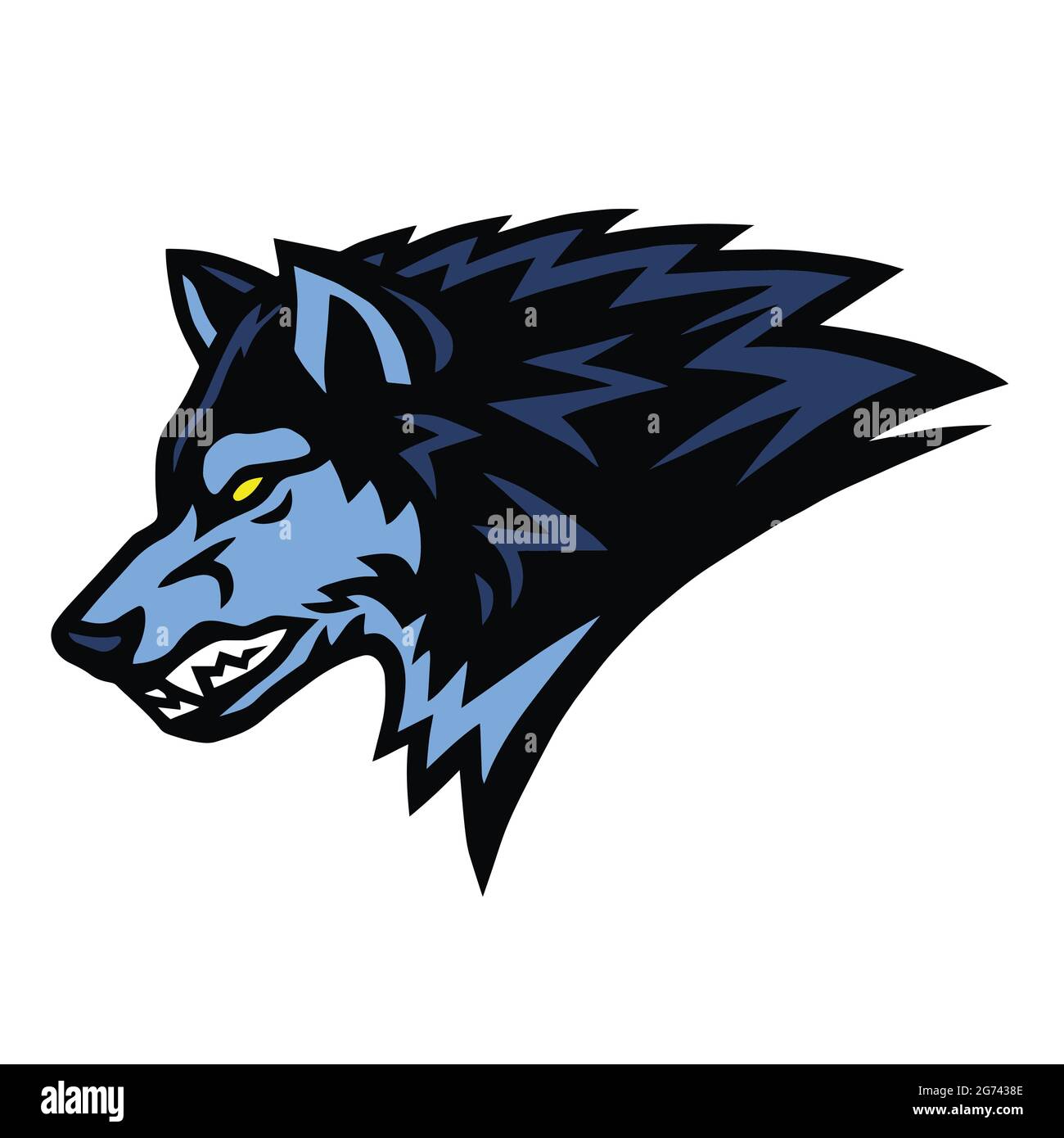 angry wolf design