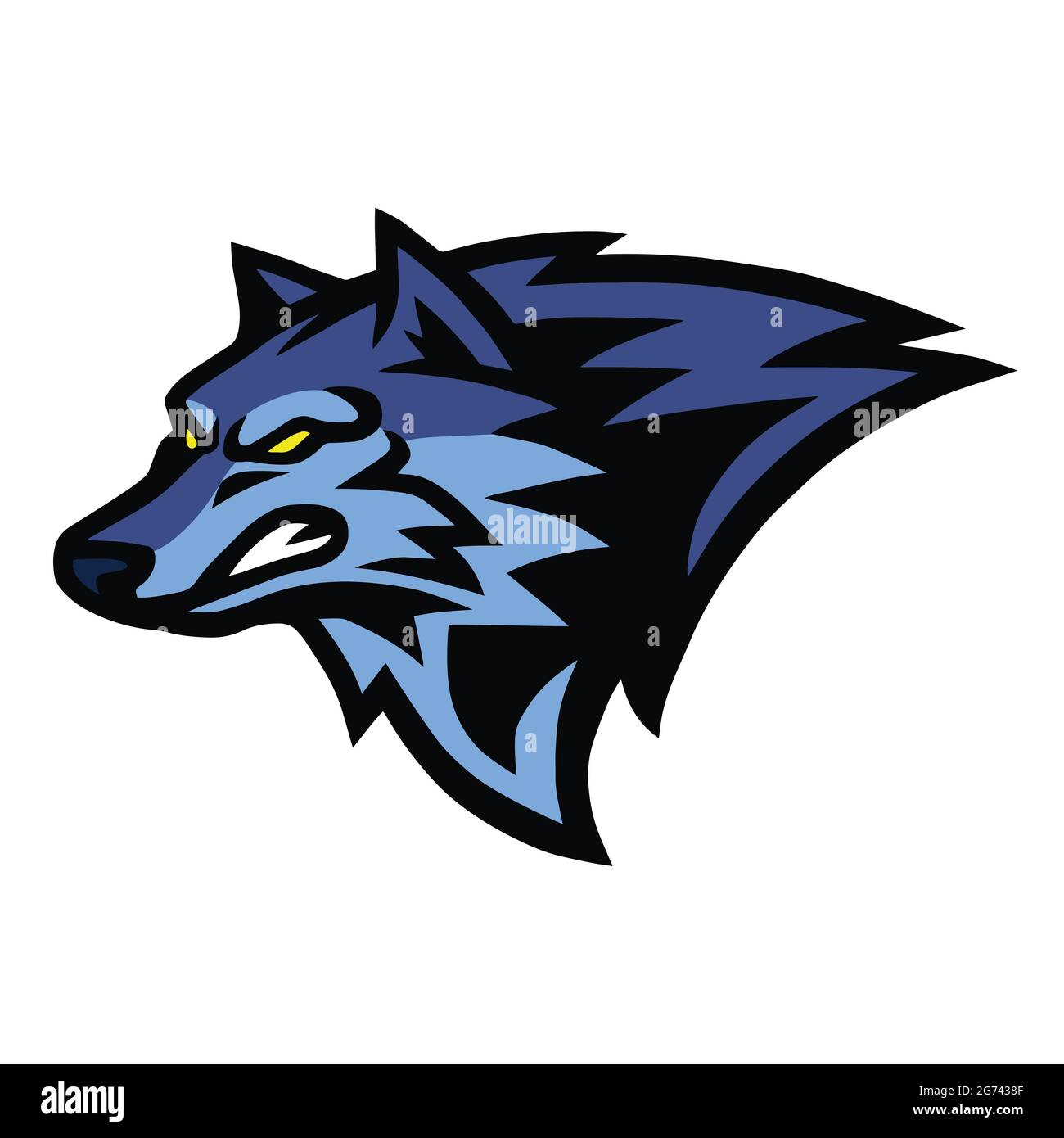 Snarling Wolf Beast Logo of Sports Mascot Design Vector Illustration Stock Vector