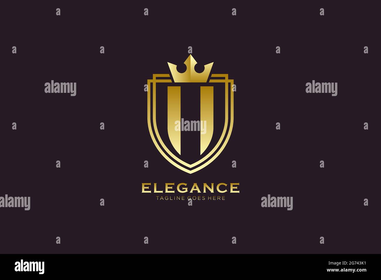Ii monogram vector vectors hi-res stock photography and images - Alamy