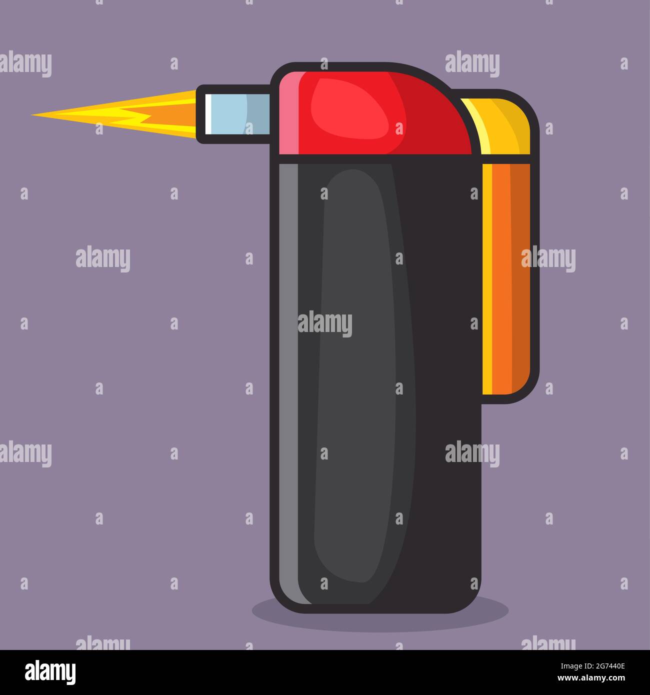 pocket torch lighter isolated vector illustration in  flat style Stock Vector