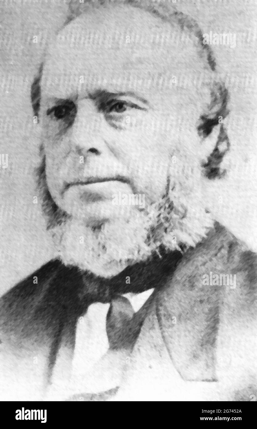 William Law. Early member of the Church of Jesus Christ of Latter-Day Saints and founder of the short-lived True Church of Jesus Christ of Latter Day Saints. Stock Photo