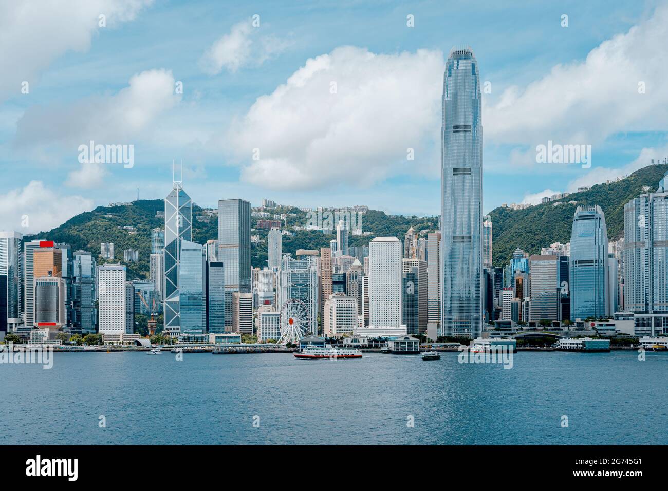 Panorama of Victoria Harbor of Hong Kong Stock Photo - Alamy