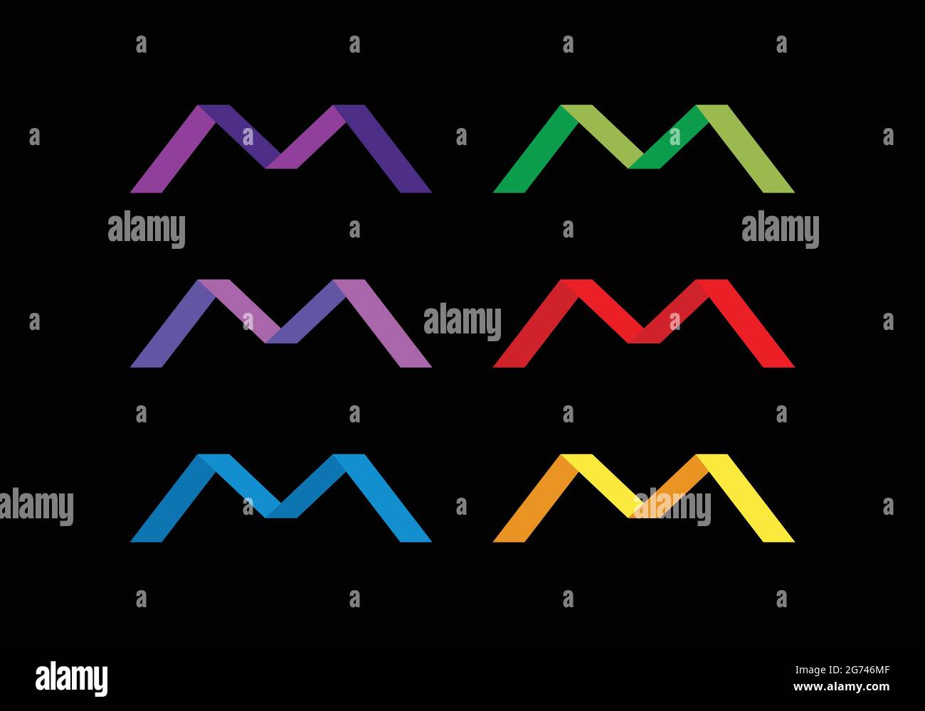 Initial Monogram Letter M Logo Design Vector Template M Letter Logo Design M Letter Clever Icon Pack Stock Vector