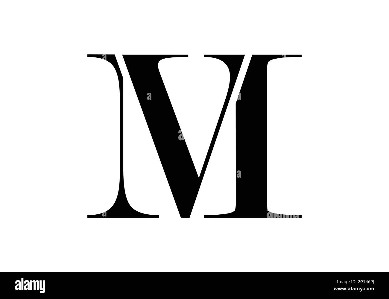 Initial Monogram Letter MV Logo Design Vector Template M V Letter Logo Design Stock Vector