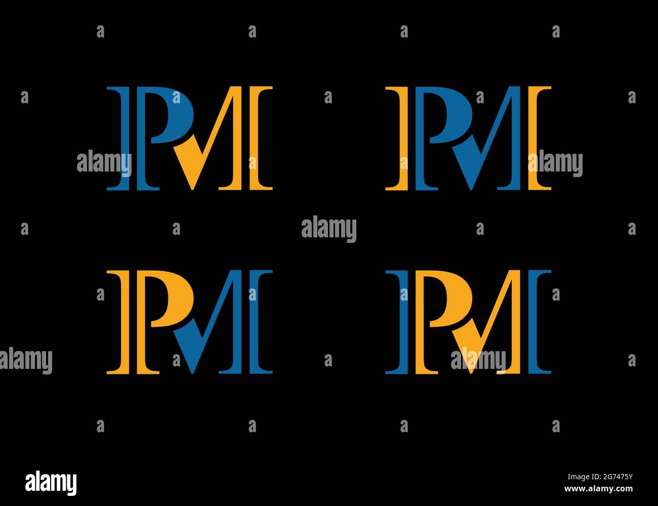 Pm monogram logo hi-res stock photography and images - Page 2 - Alamy