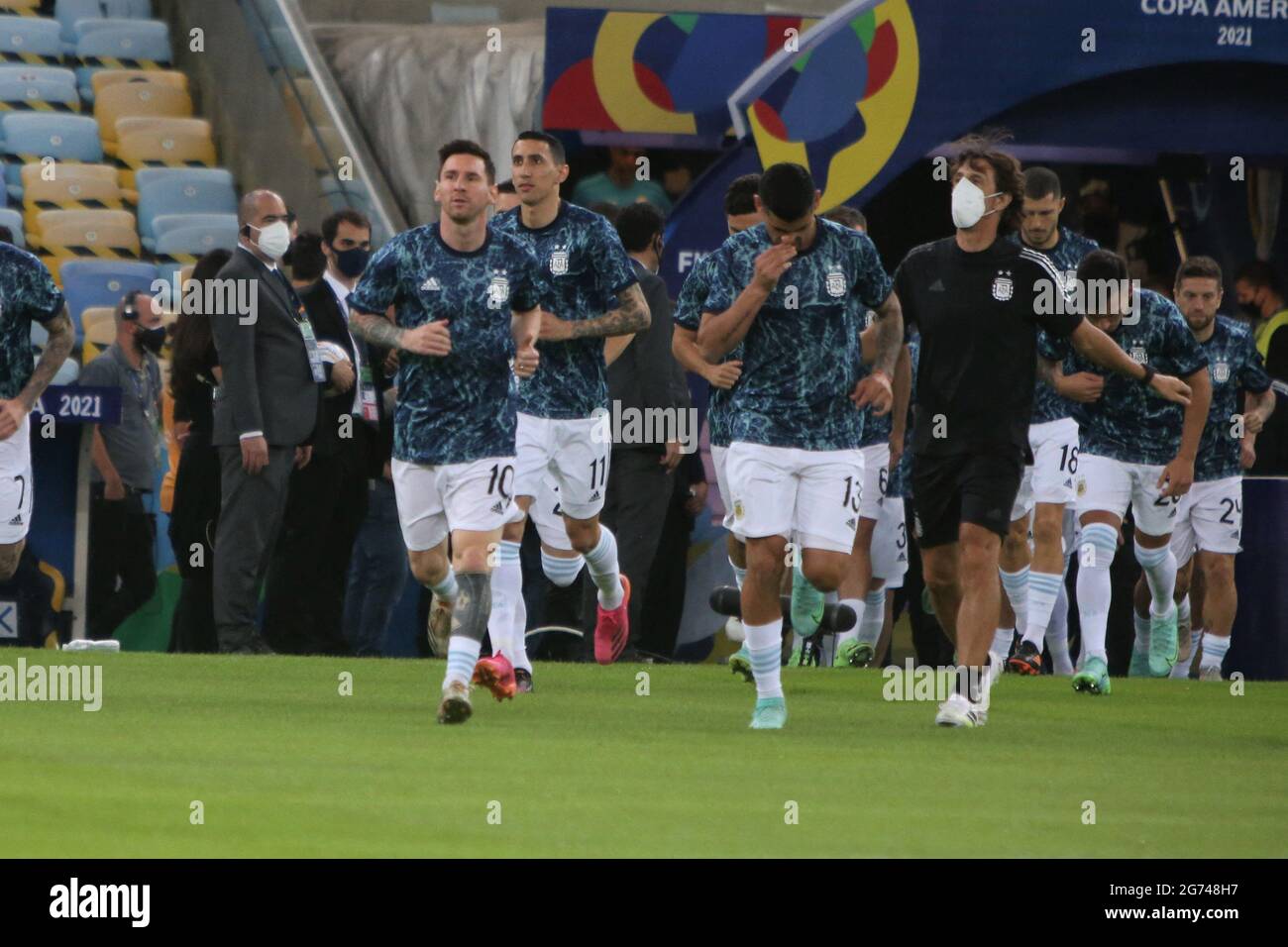 Lionel Messi of Argentina during the Copa America 2021,final football
