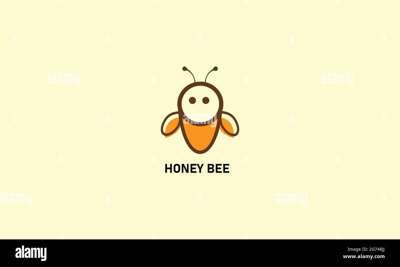 bee logo design template Stock Vector