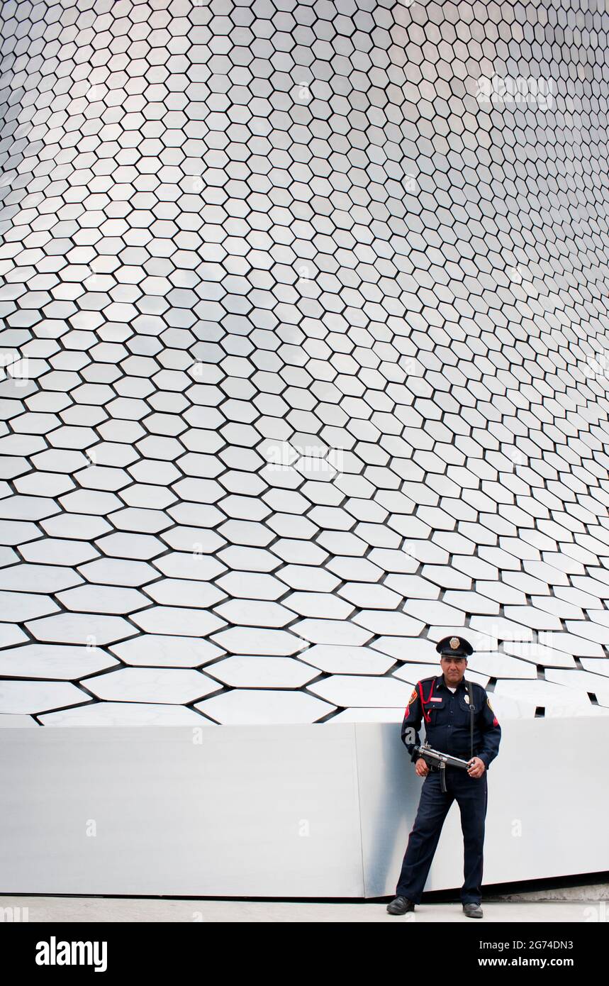 The recently completed Soumaya Museum by Architect Fernando Romero. Mexico City. Stock Photo