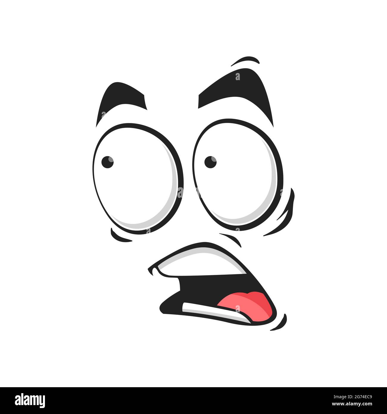 Scared cartoon face Stock Vector Image & Art - Alamy