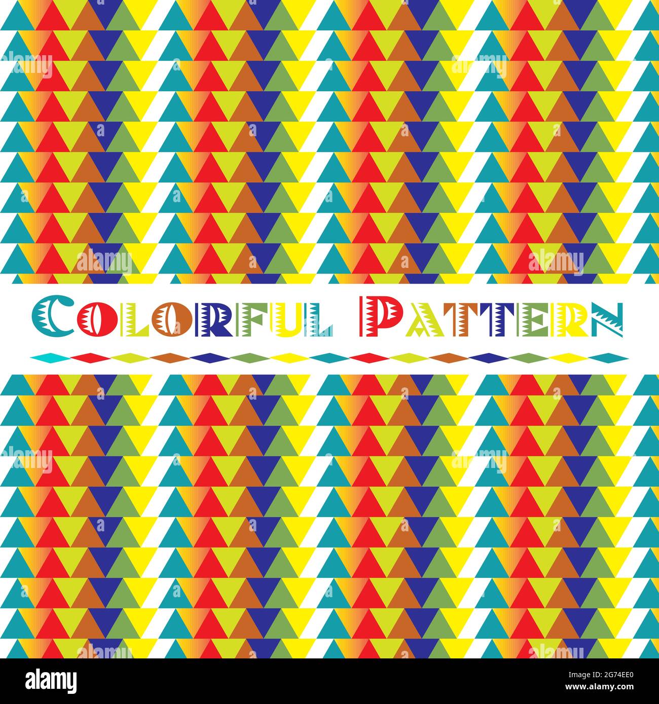 Colorful triangles abstract geometric pattern or background for ...