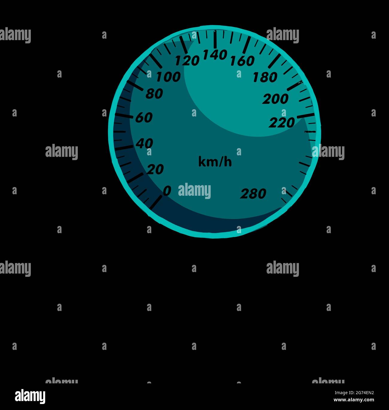 custom Motorcycle with speedometer vector illustration design Stock ...