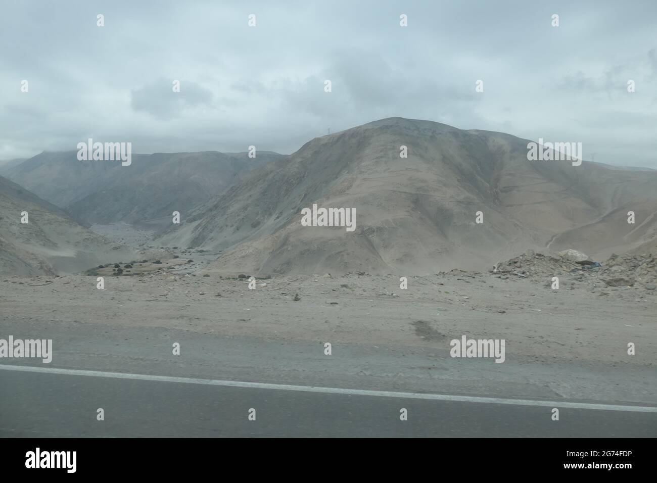 Villages and Mountains in Peru Stock Photo