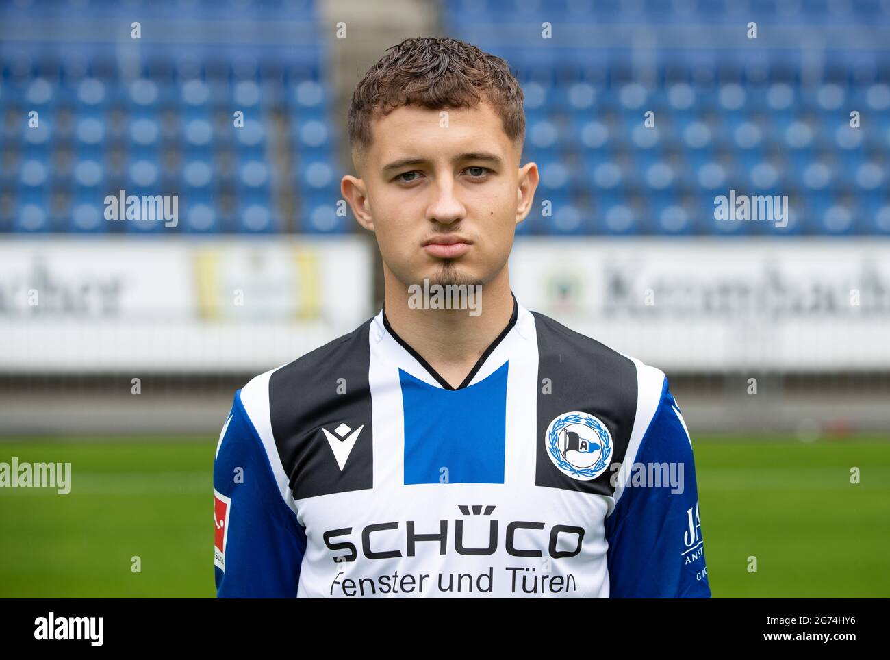 Bielefeld, Germany. 09th July, 2021. Football: Bundesliga, photo  opportunity Arminia Bielefeld for the 2021/22 season at the Schüco Arena:  player Vladislav Cherny. Credit: Friso Gentsch/dpa - only for use in  accordance with