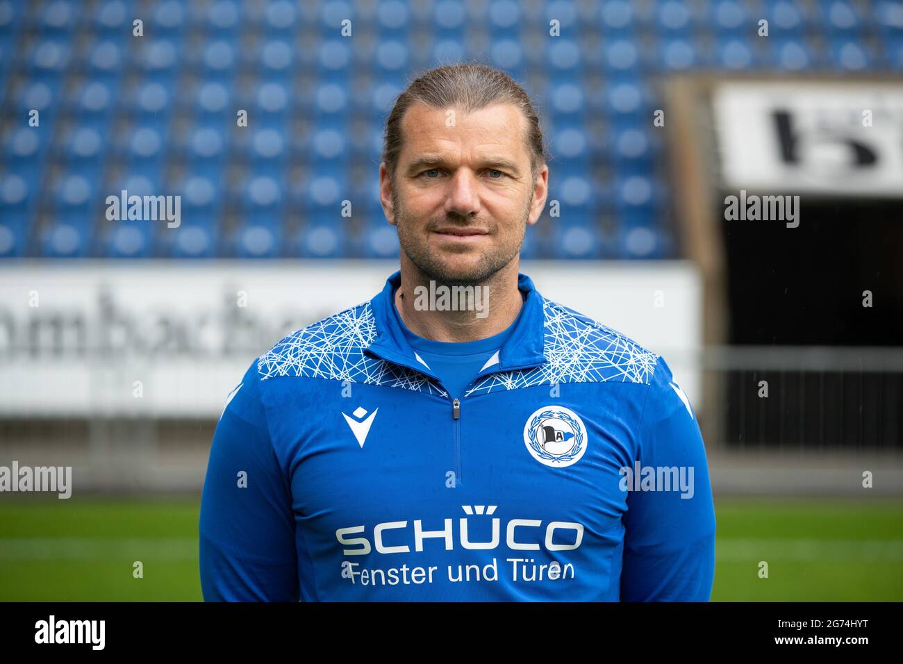 Bielefeld, Germany. 09th July, 2021. Football: Bundesliga, photo session  Arminia Bielefeld for the 2021/22 season at the Schüco Arena:  physiotherapist Michael Schweika. Credit: Friso Gentsch/dpa - only for use  in accordance with