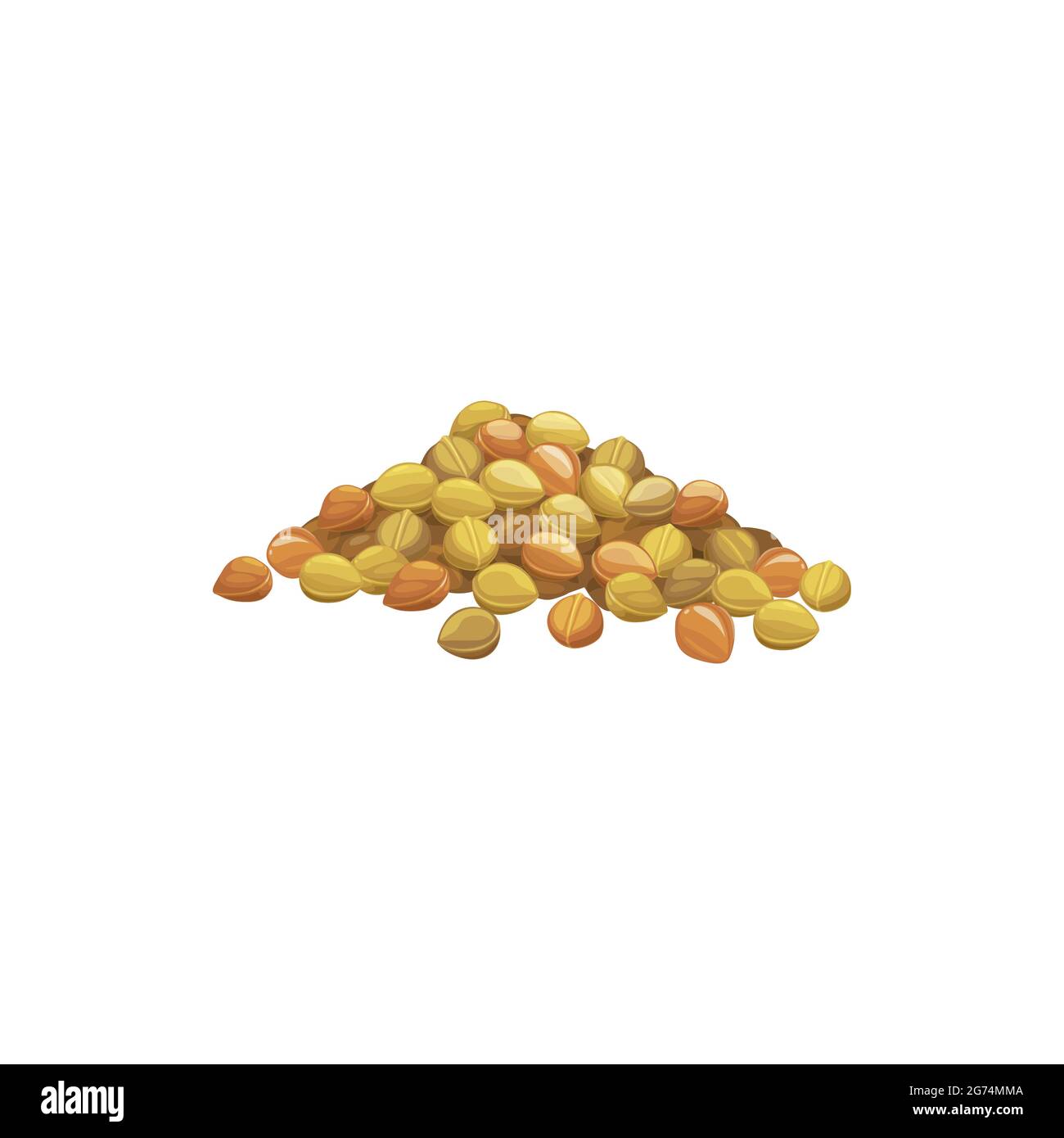 Pile of chickpeas isolated heap of pea beans. Vector organic vegetarian food, soy beans in pile. Healthy dietary cowpea, superfood product. Raw uncook Stock Vector