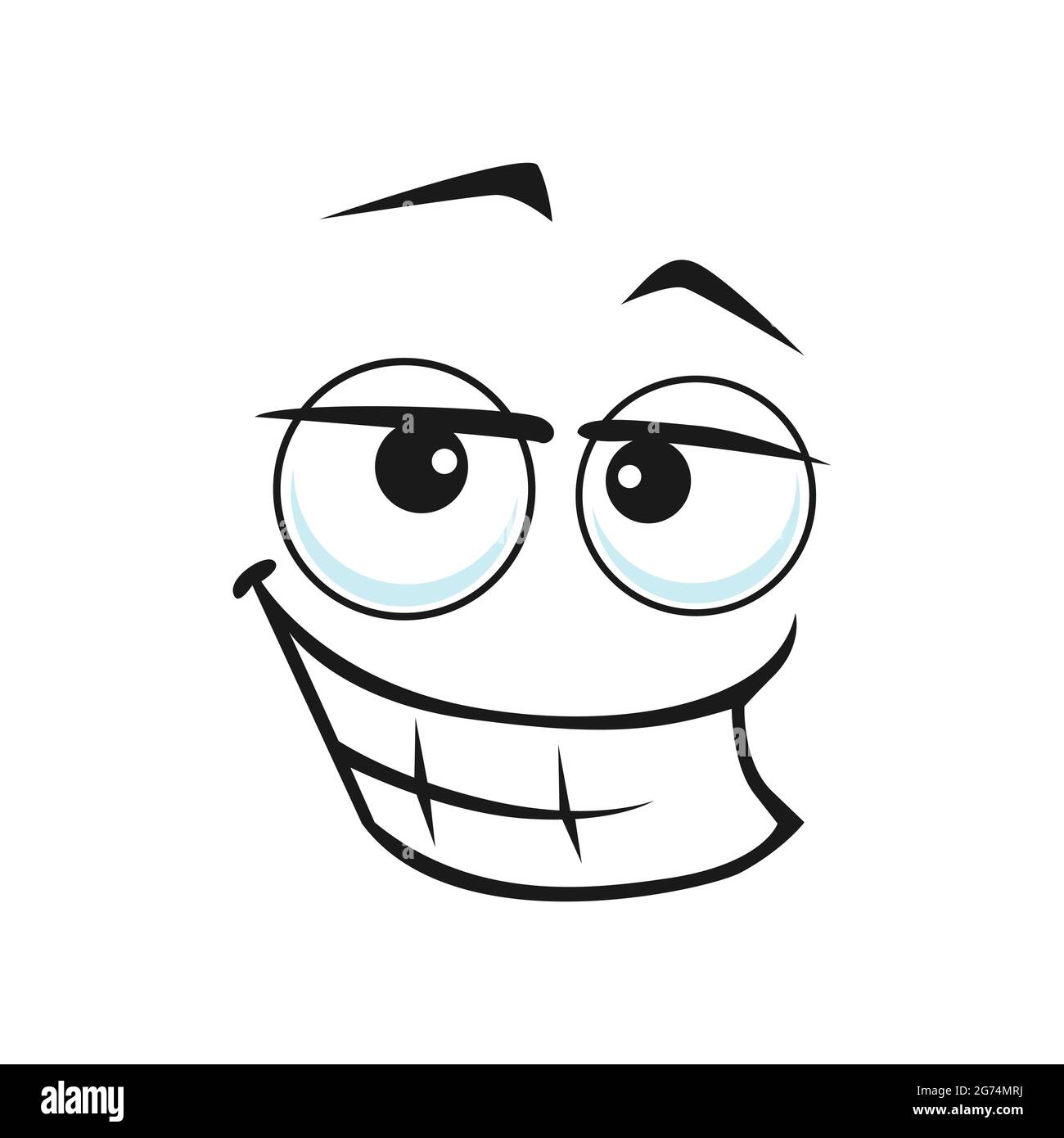 Smiling Emoji With Big Toothy Smile Isolated Icon Vector Grinning Smiley Showing Teeth Happy Face Emoticon With Big Toothy Smile Emoji With Big Ey Stock Vector Image Art Alamy