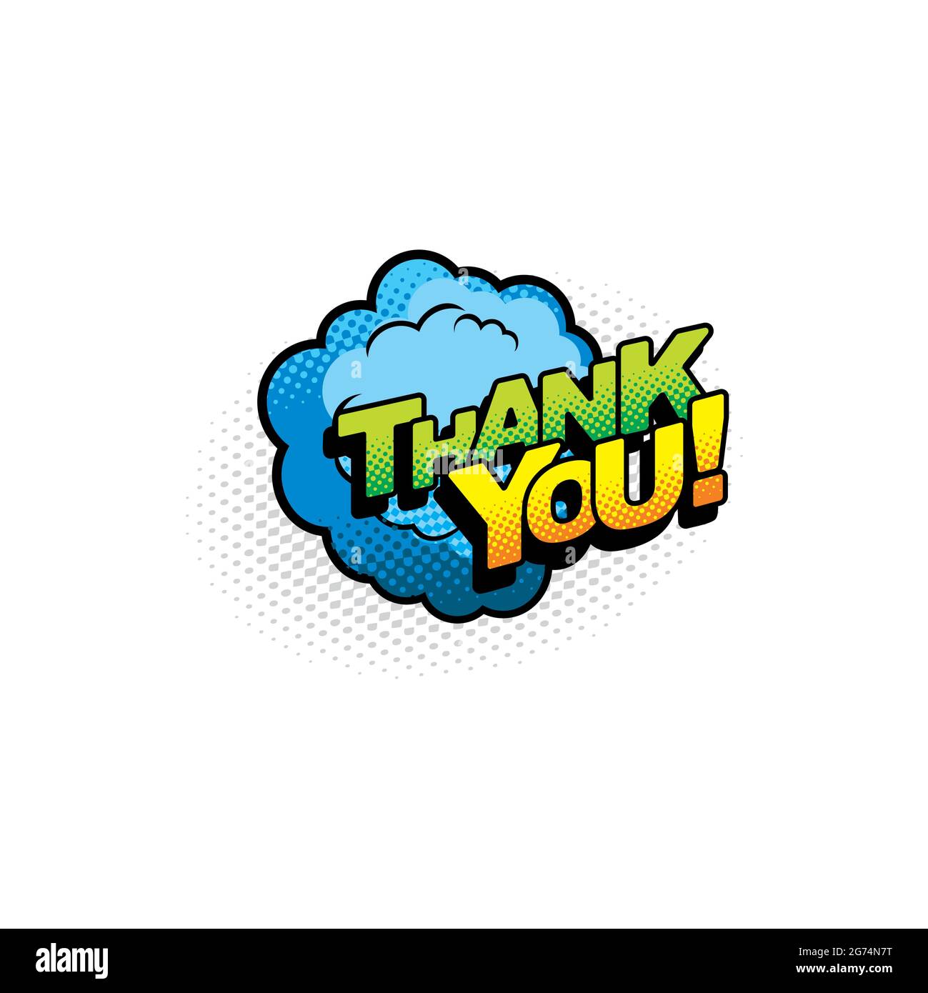 Thank you half tone chat bubble isolated cloud label, flat cartoon. Vector  polite answer or gratitude message, communication pop art halftone speech b  Stock Vector Image & Art - Alamy