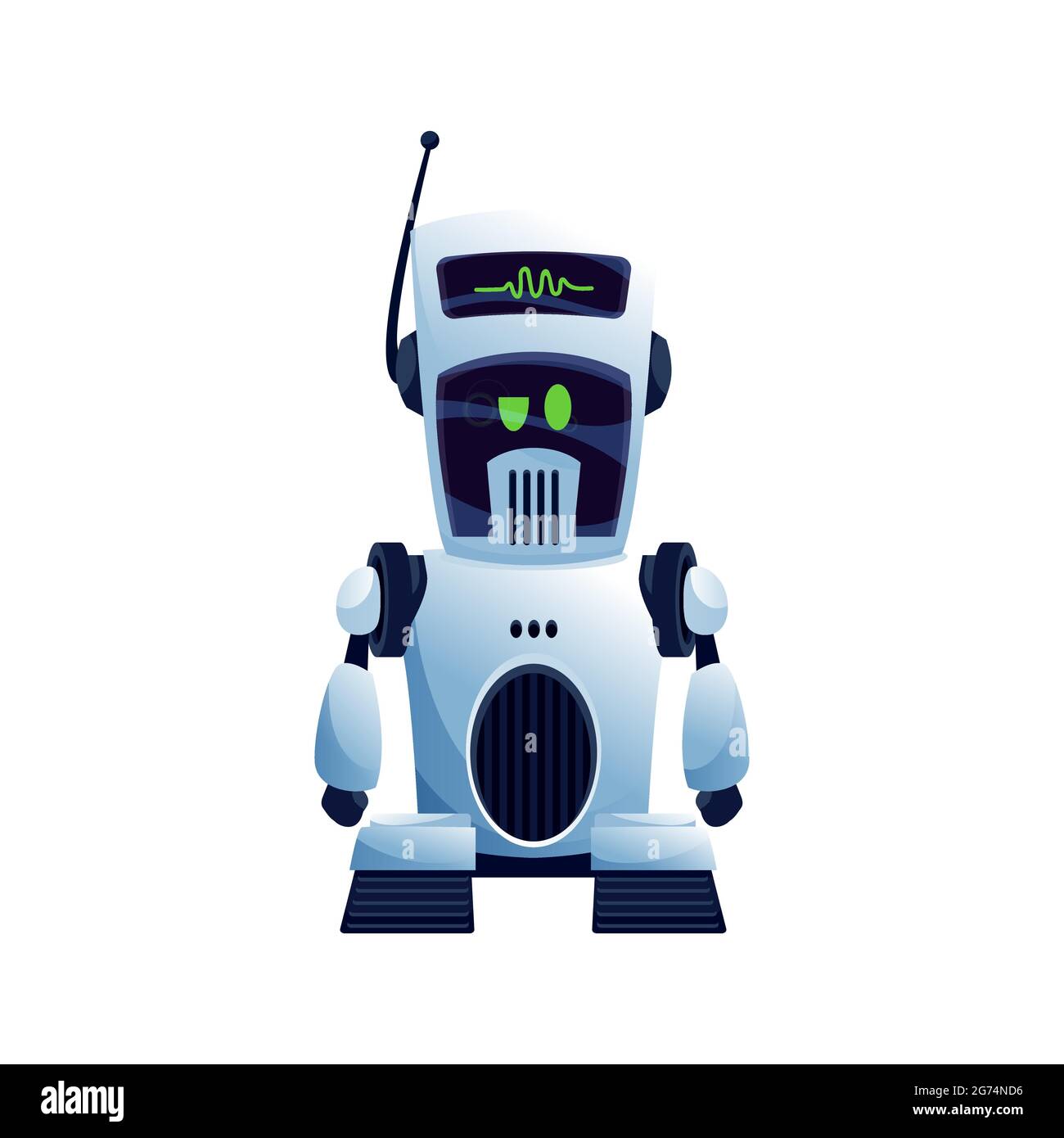 Robot with antenna on head isolated kids toy on remote control or  futuristic machine. Vector electronic cyborg, giant virtual hero hi-tech  machine wit Stock Vector Image & Art - Alamy