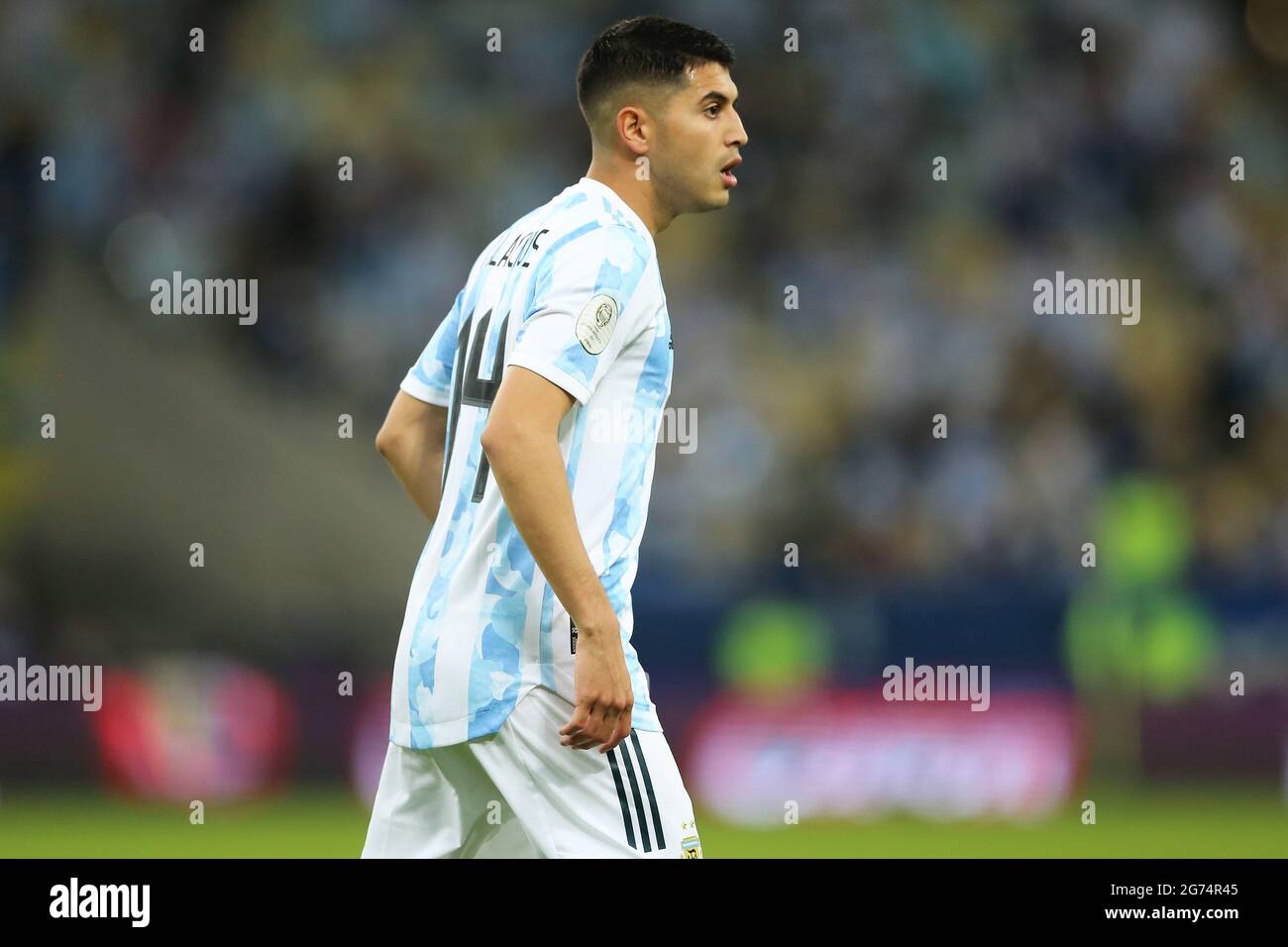 Exequiel Palacios da Argentina, durante a partida entre Argentina e