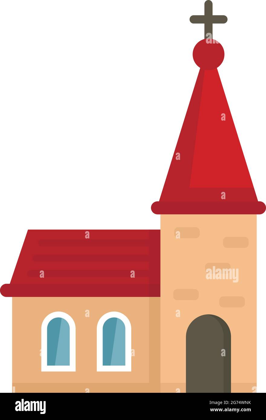 Religion church icon flat isolated vector Stock Vector
