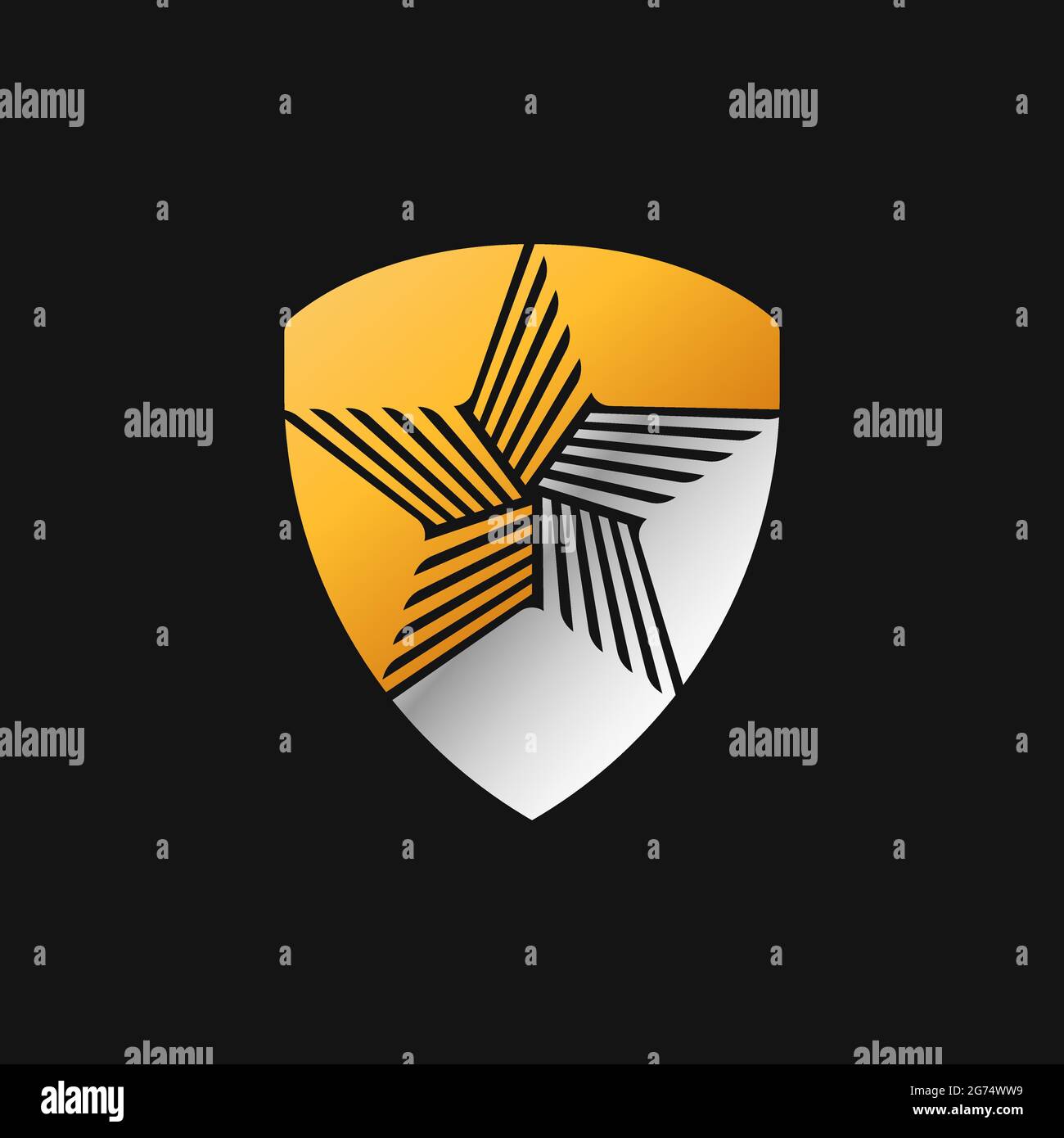 Abstract Star Logo icon Design Vector template. Star Logo with Shield ...