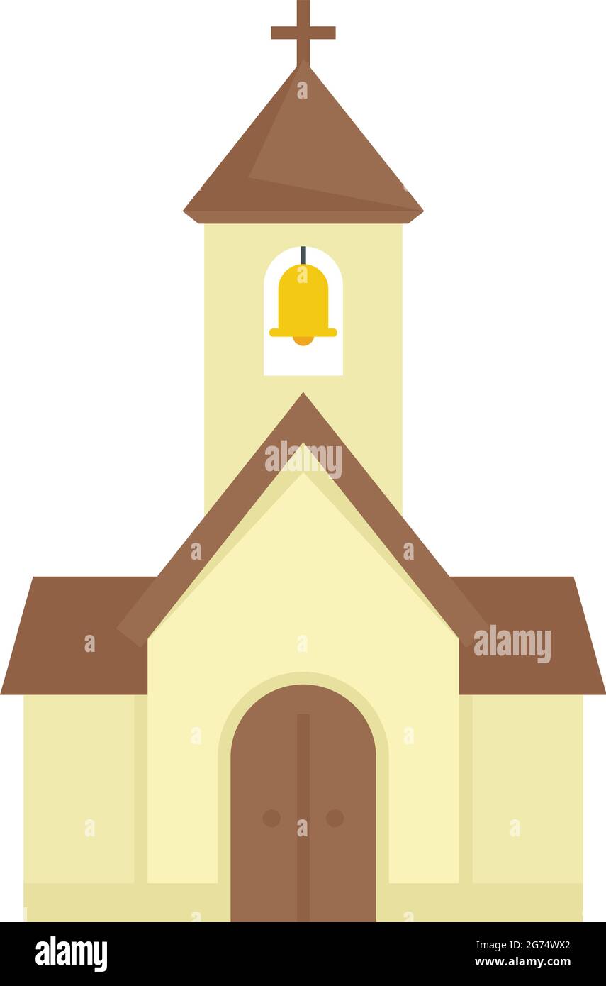 City chapel icon flat isolated vector Stock Vector Image & Art - Alamy
