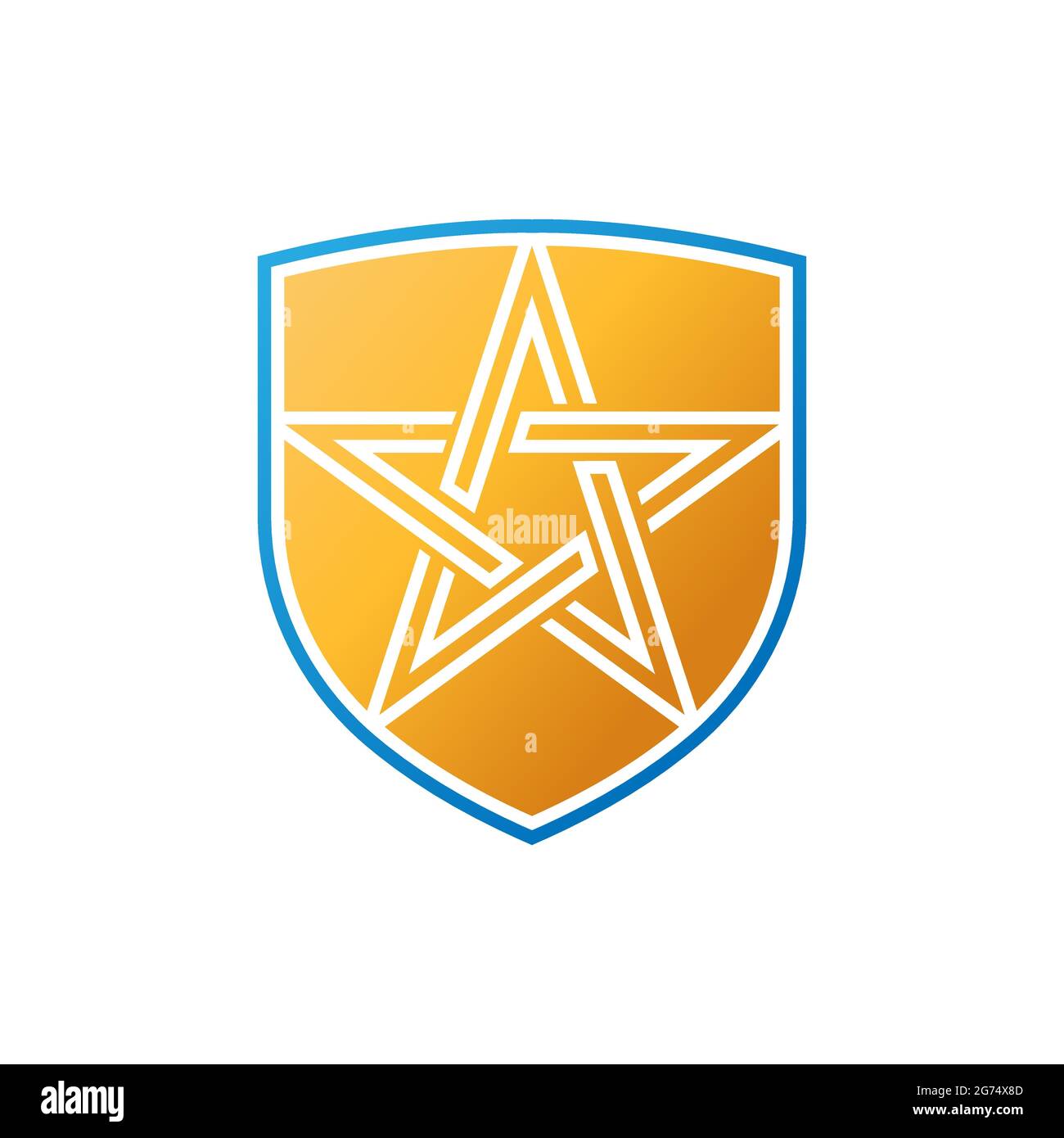 Abstract Star Logo icon Design Vector template. Star Logo with Shield ...