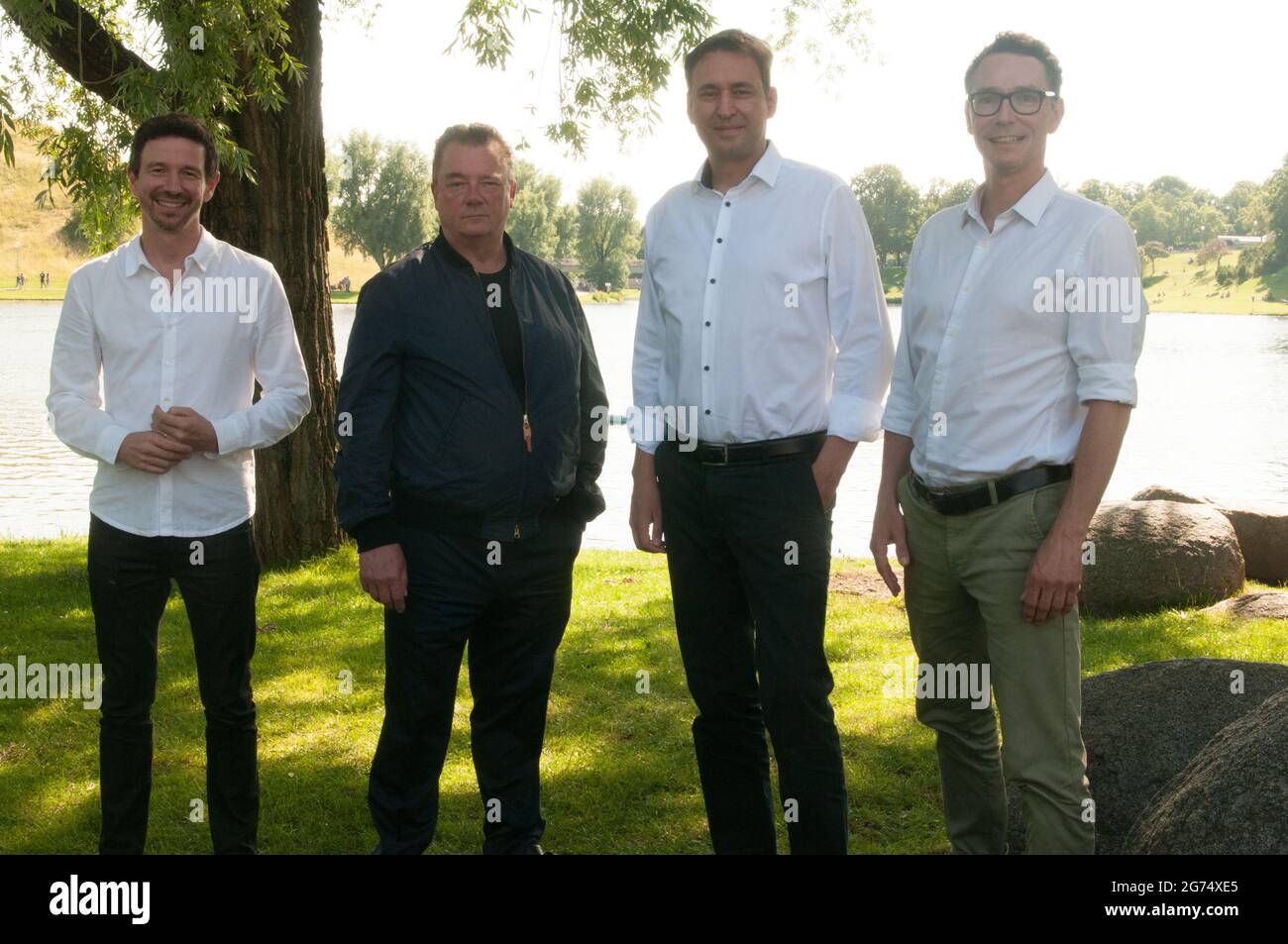 Actor Peter Kurth seen at 'Kino am Olympiasee' before the screening of his new series 'Glauben' from Ferdinand von Schirach during Filmfest München Stock Photo