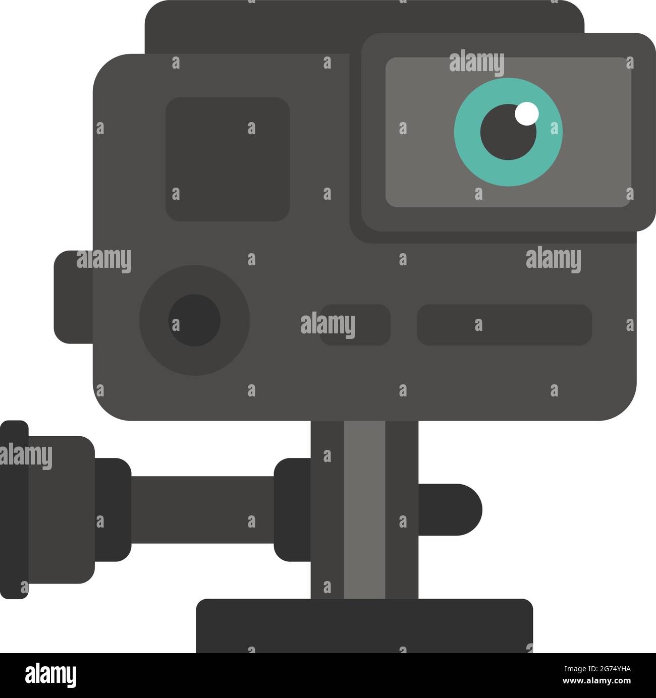 Hand action camera icon flat isolated vector Stock Vector Image & Art ...