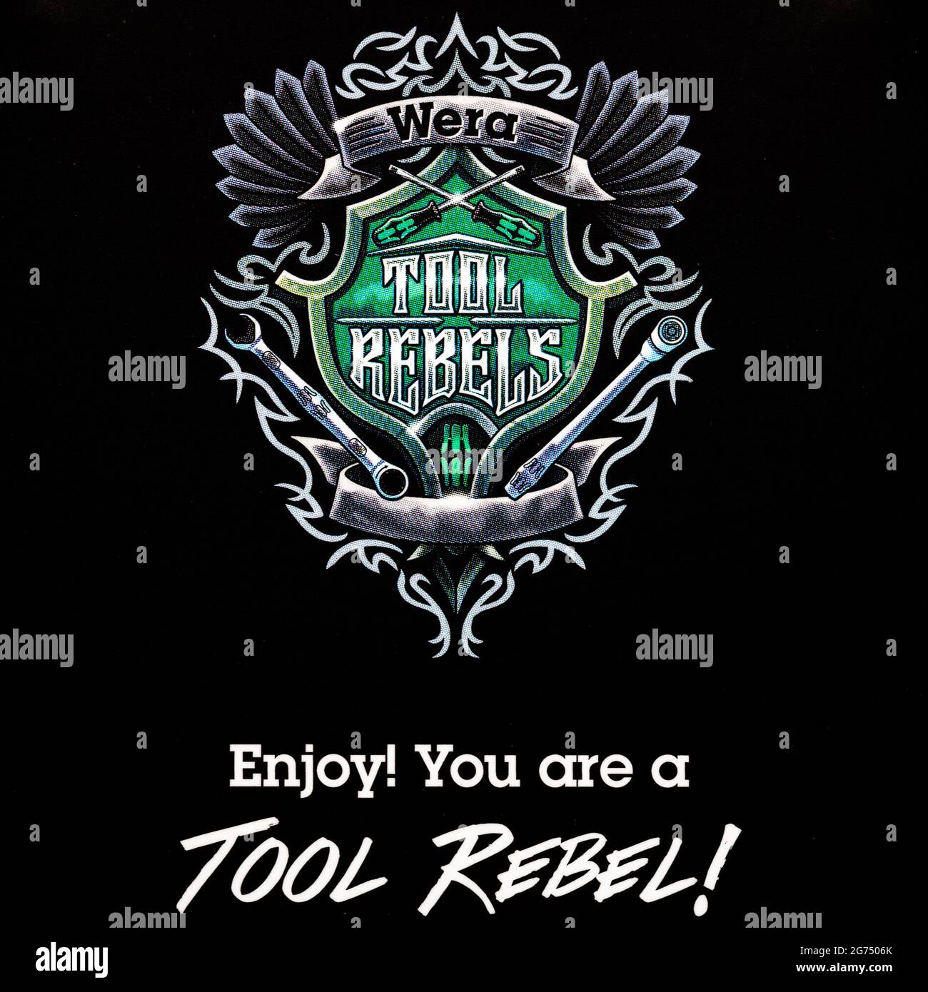 Wera Tools slogan “Be A Tool Rebel” Stock Photo - Alamy