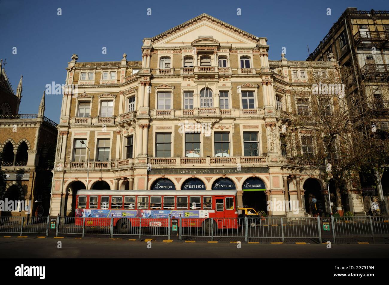 Mumbai; Maharashtra; India- Asia; March; 08, 2015 19th century neo gothic building Army & Navy building, kala ghoda, mumbai, Stock Photo