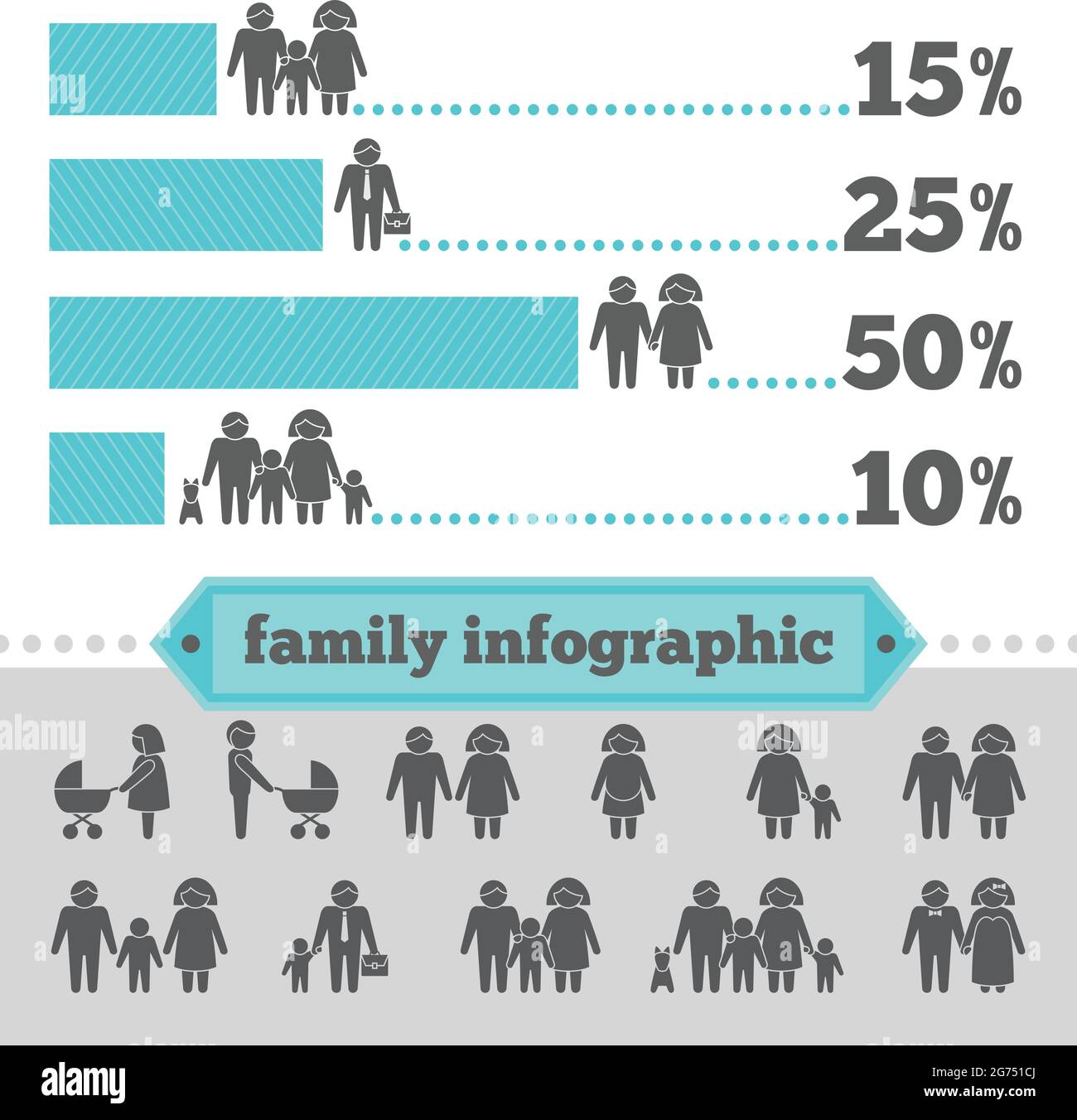 Family Infographic Design Template High Resolution Stock Photography ...