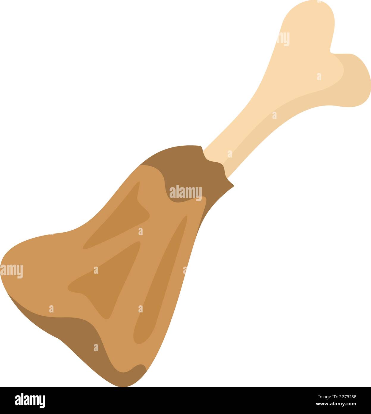Eaten chicken leg icon flat isolated vector Stock Vector Image & Art ...