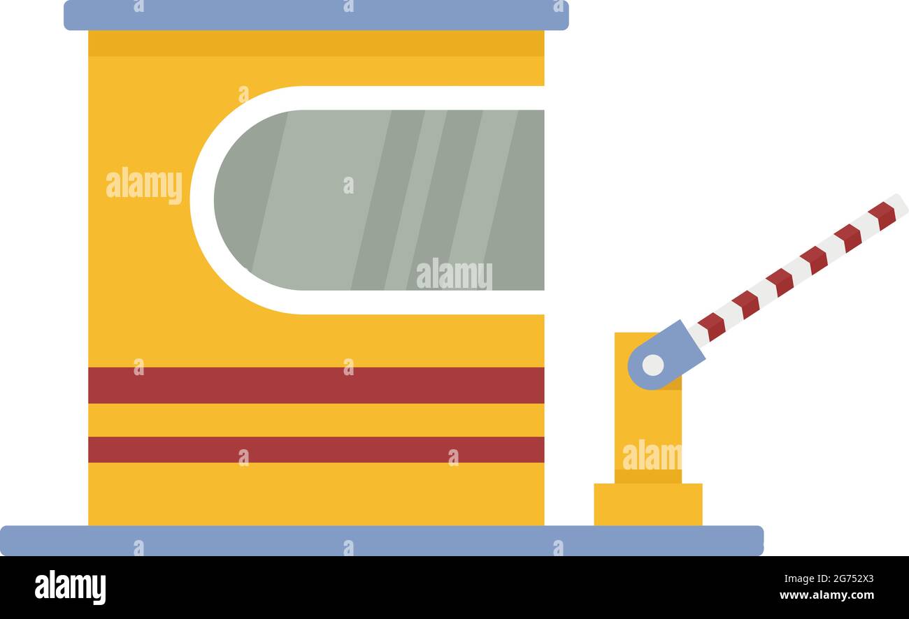 Toll road barrier icon flat isolated vector Stock Vector Image & Art ...