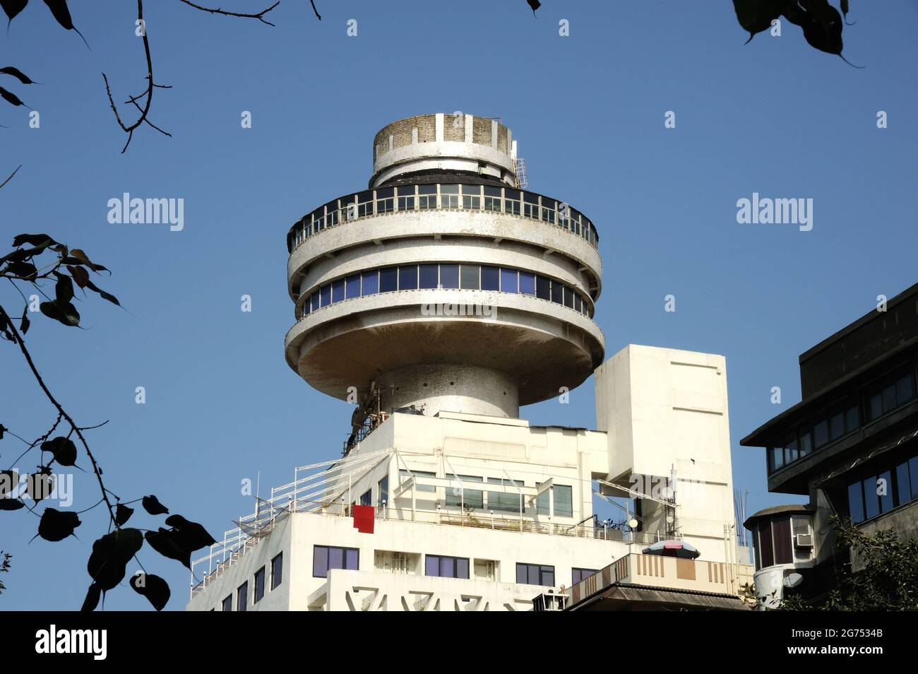 Mumbai  2015  very well known Nariman Road near Churchgate Railway Station which has a revolving restaurant on top of extension of Ambassador Hotel Stock Photo