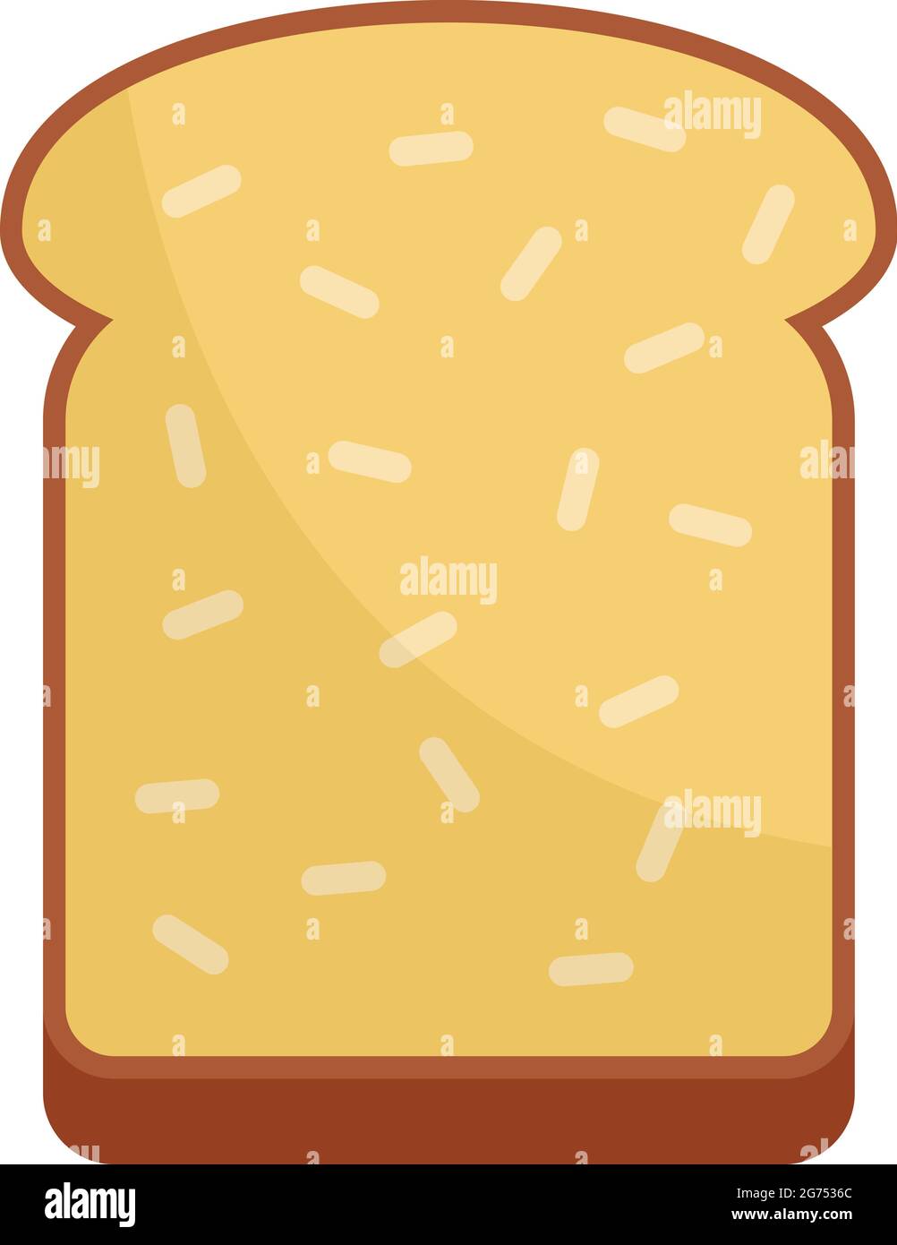 Breakfast toast icon flat isolated vector Stock Vector