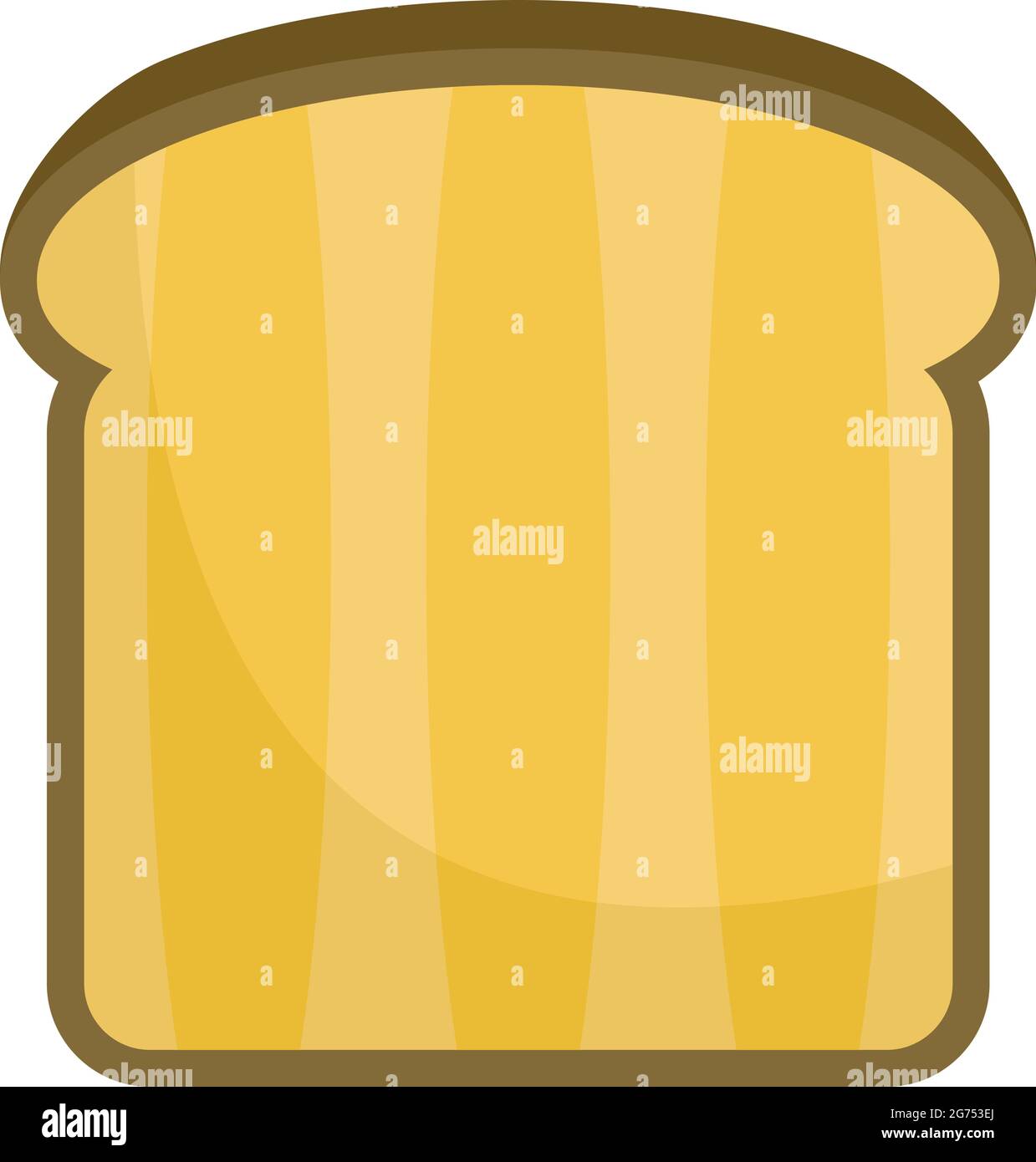 Bread toast icon flat isolated vector Stock Vector