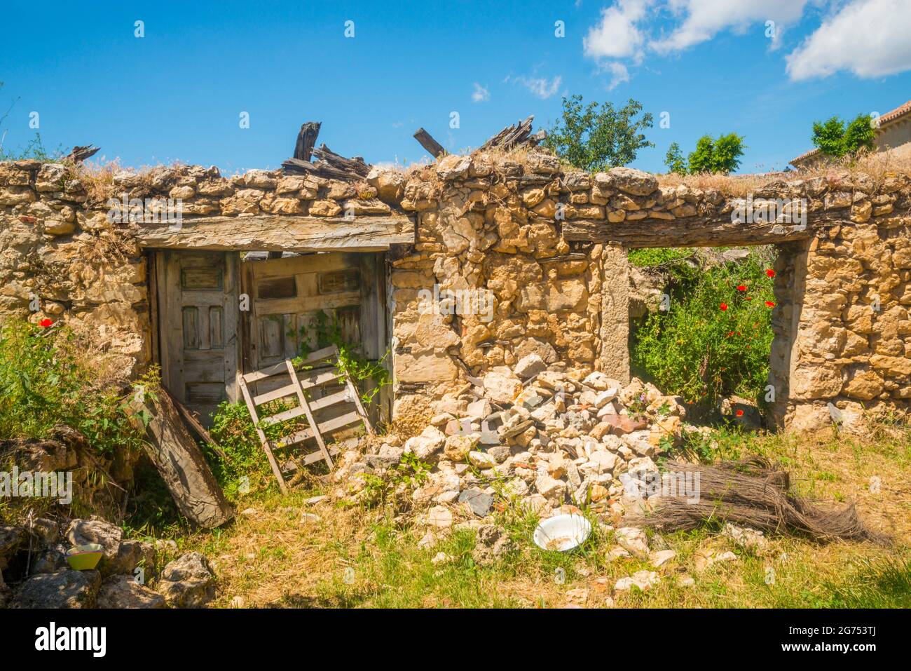 House in ruins. Stock Photo