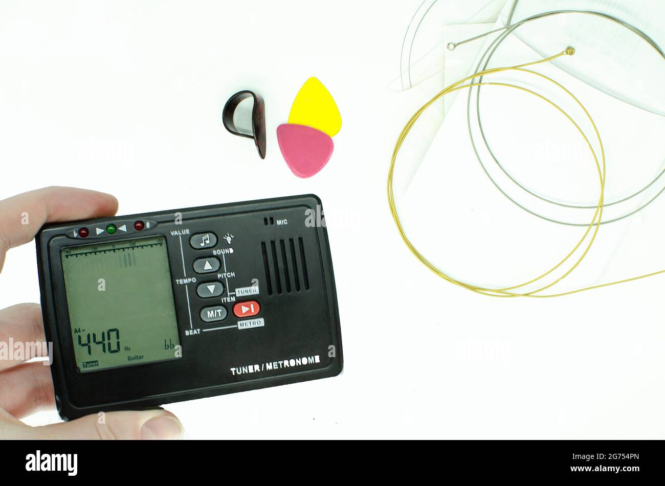 Music instrument accessories Guitar capo isolated white background