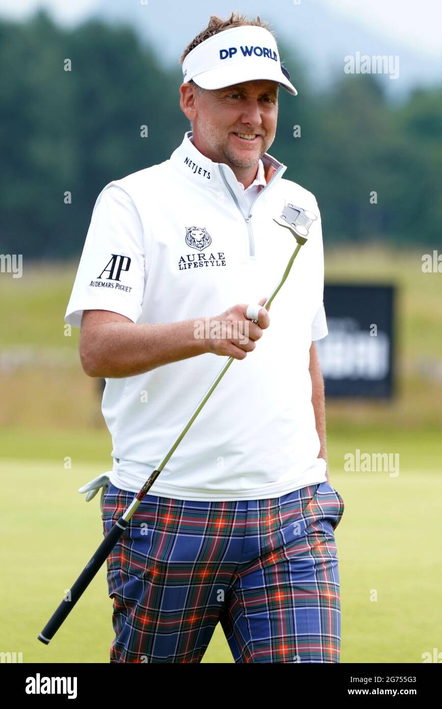 Ian Poulter on the 5th hole during day four of the Aberdeen Standard Investments Scottish Open at The Renaissance Club, North Berwick. Stock Photo