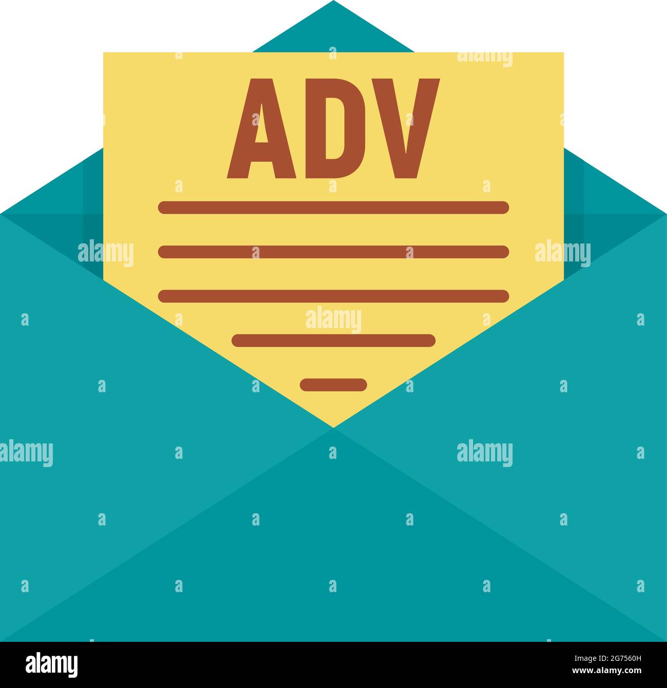 Advertising mail icon flat isolated vector Stock Vector Image & Art Alamy