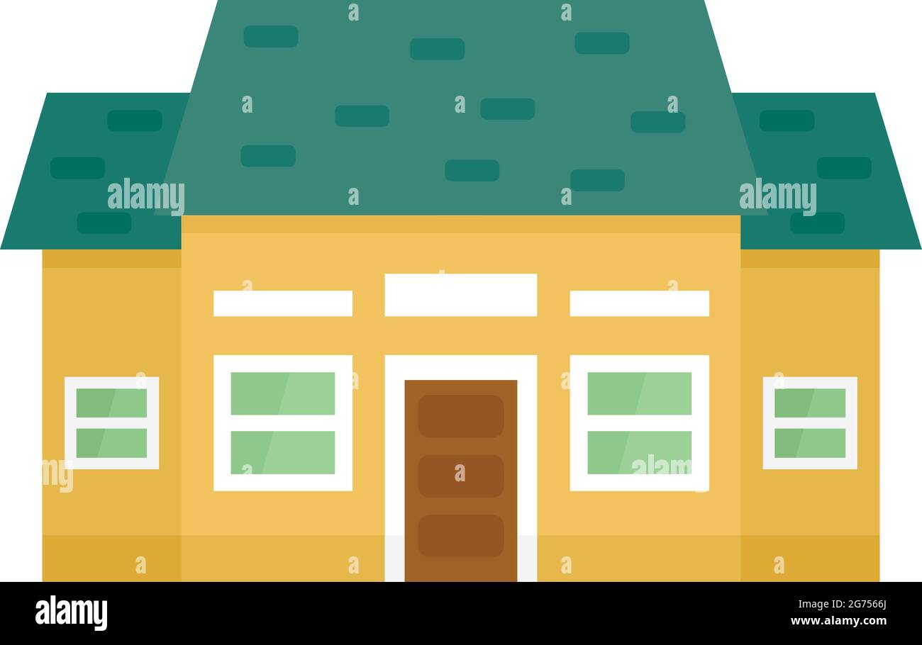 Cabana cottage icon flat isolated vector Stock Vector Image & Art - Alamy