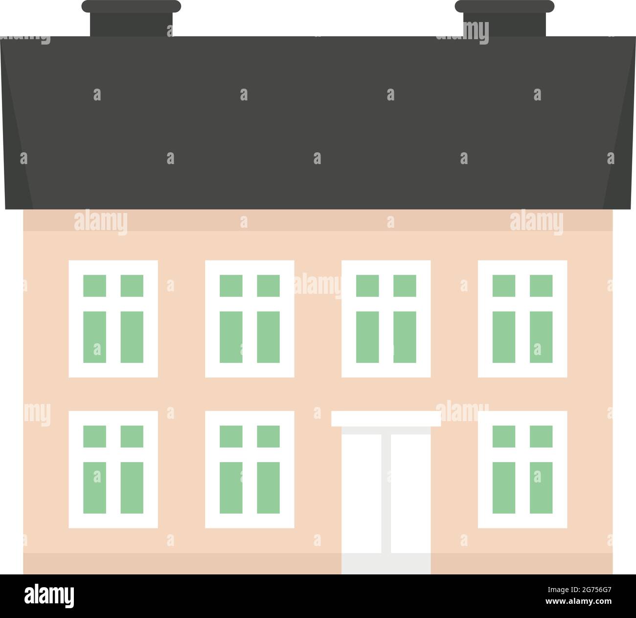 Facade cottage icon flat isolated vector Stock Vector Image & Art - Alamy